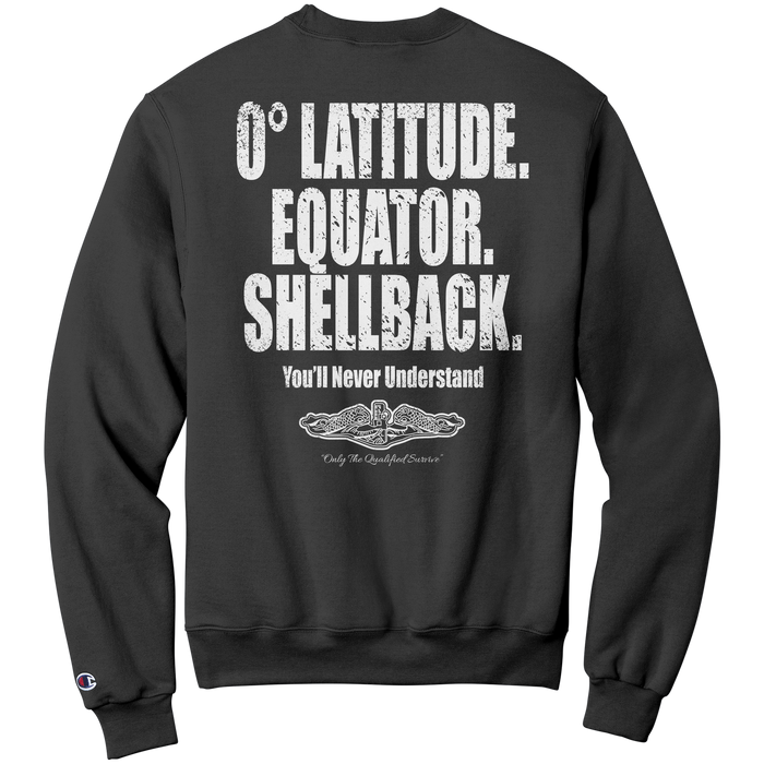 0 Degree Latitude. Equator. Shellback. Sweatshirt Back