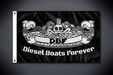 Diesel Boats Forever DBF Flag (Side 1 - Double Sided - Outdoor Use)