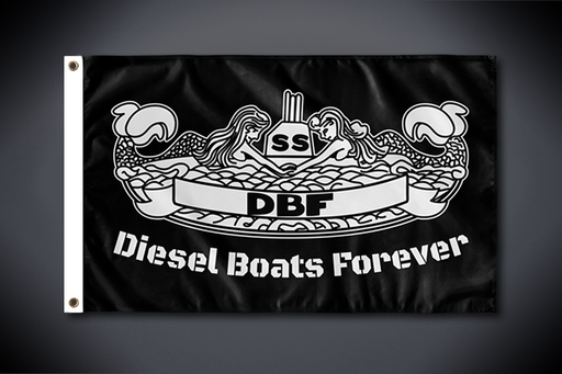 Diesel Boats Forever DBF Flag (Side 1 - Double Sided - Outdoor Use)