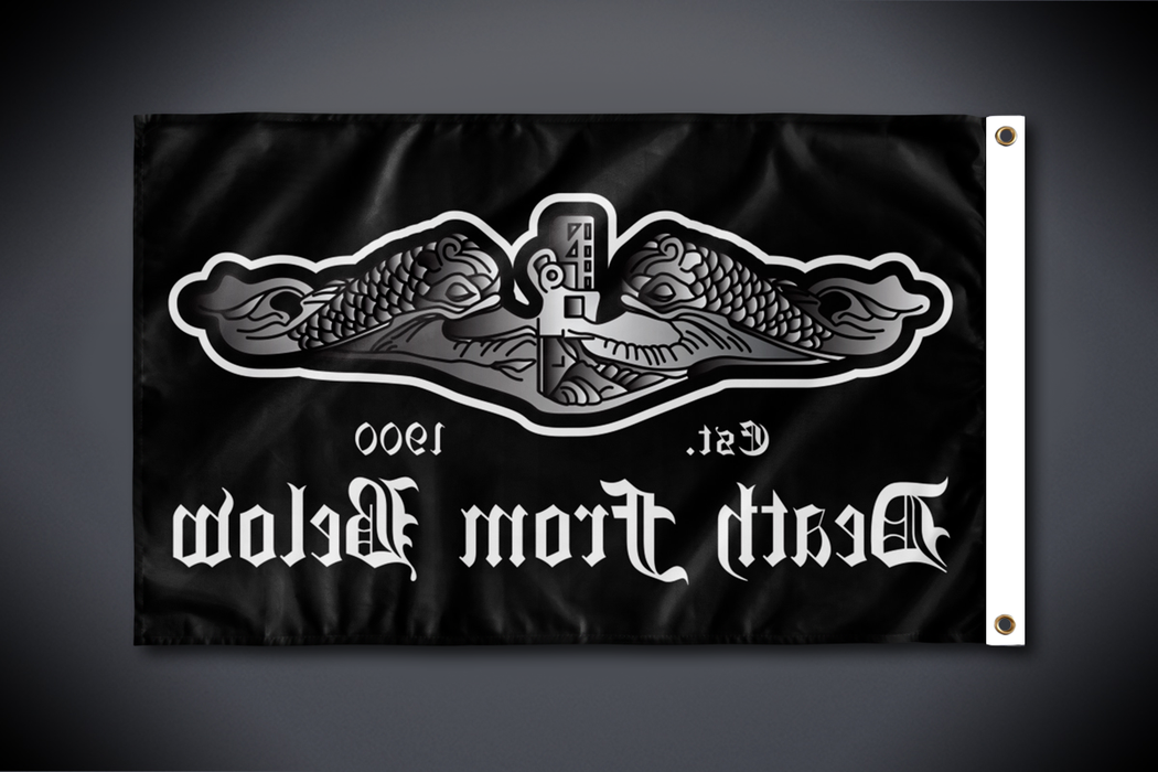 United States Silent Service Flag - Death From Below Est. 1900 (Side 2 - Single Sided - Outdoor Use)