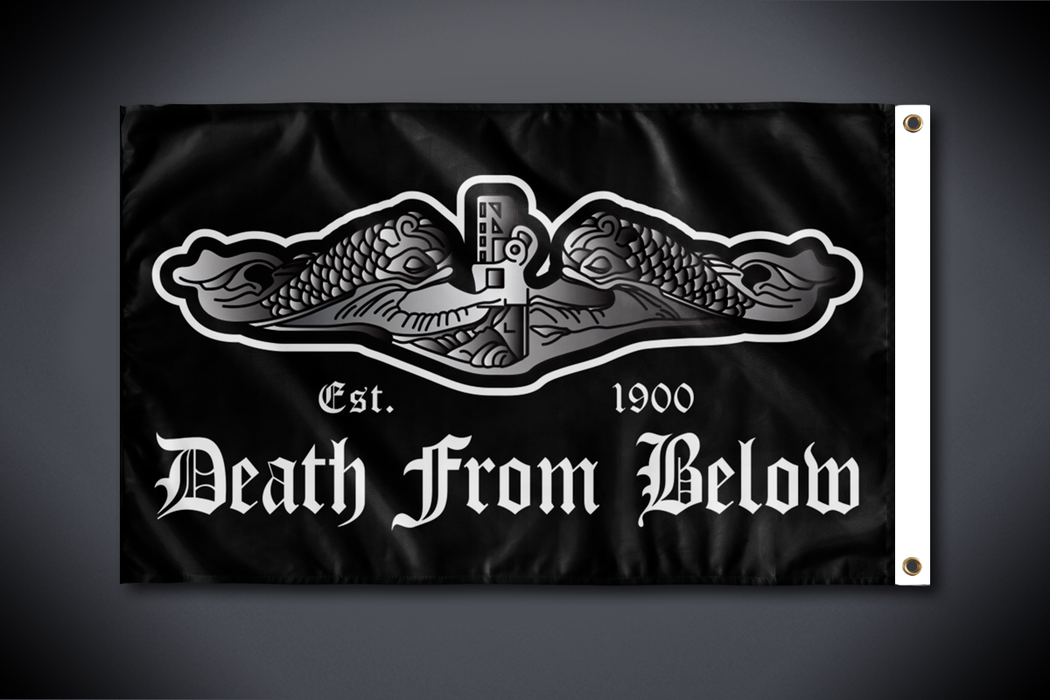 United States Silent Service Flag - Death From Below Est. 1900 (Side 2 - Double Sided - Outdoor Use)