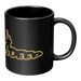 Pride Runs Deep Coffee Mug in Shape of Submarine - Gold Color - Handle on Right Side