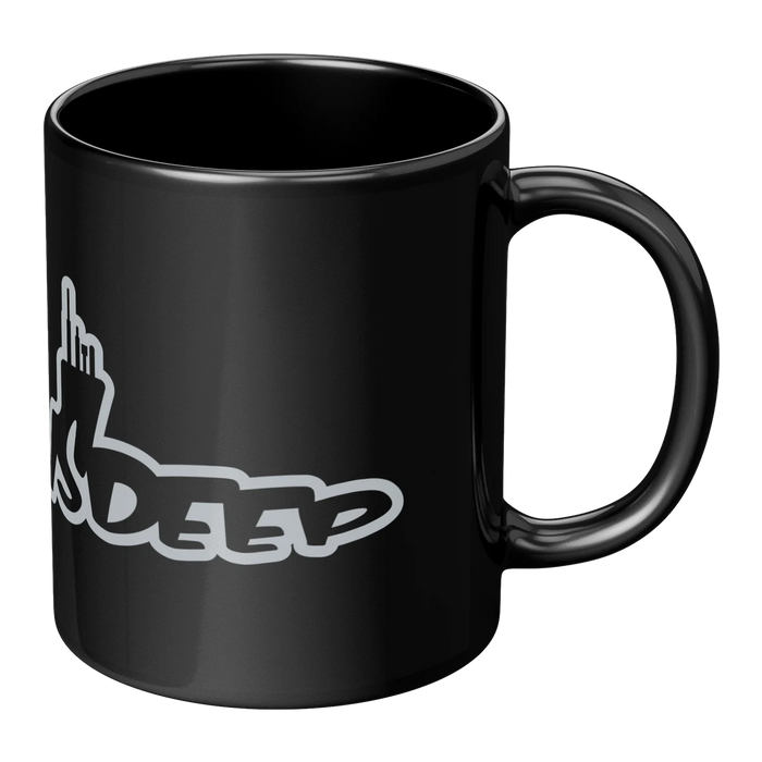 Pride Runs Deep Coffee Mug in Shape of Submarine - Silver Color - Handle on Right Side