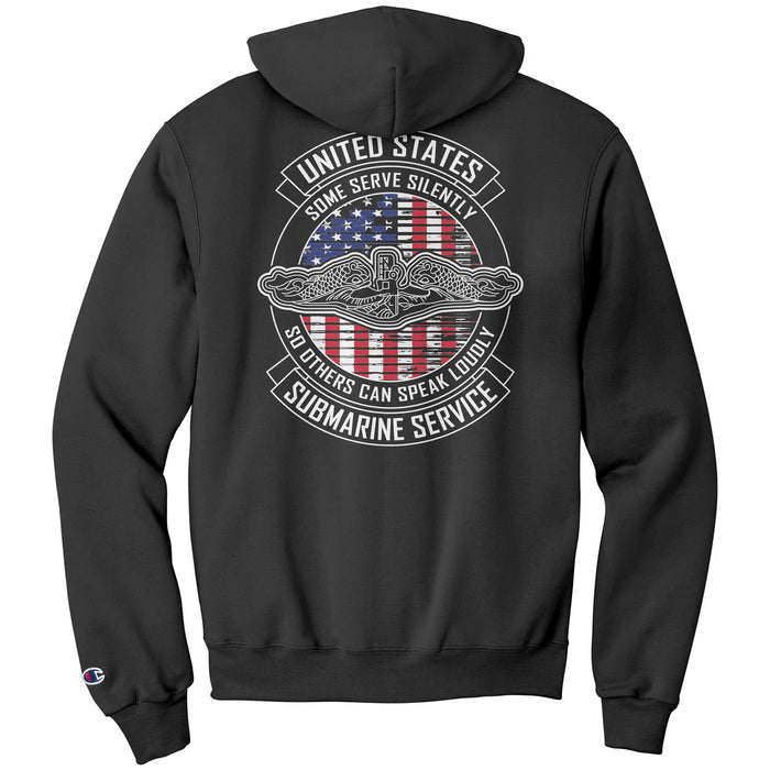 Some Serve Silently So Others Can Speak Loudly Submariner Hoodie Back