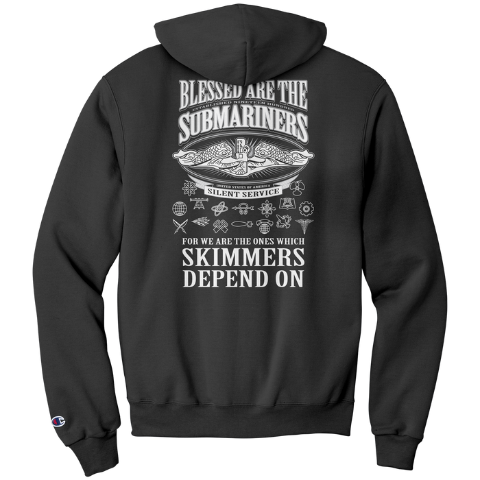 Submarine Service Hoodies Blessed Are The Submariners Hoodie Back