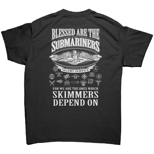 Submarine Service T-Shirt Blessed Are The Submariners T-Shirt Back