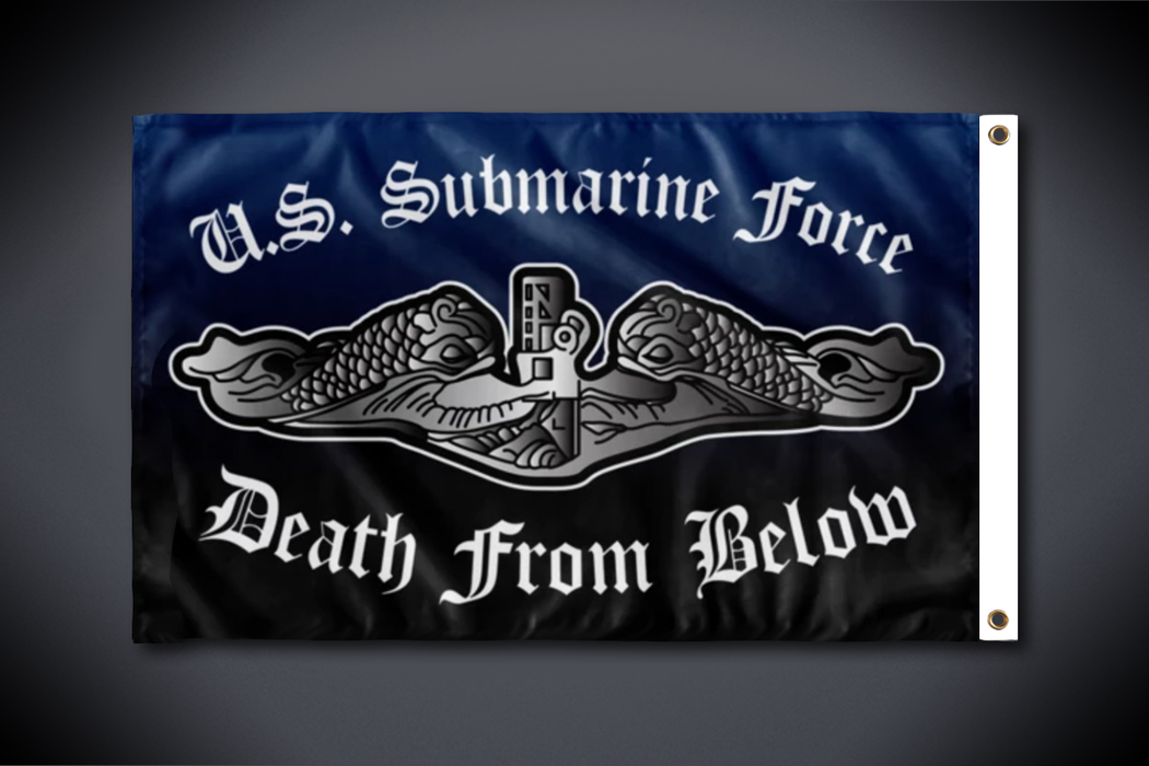 U.S. Submarine Force Death From Below Flag (Side 2 -Double Sided - Outdoor Use)