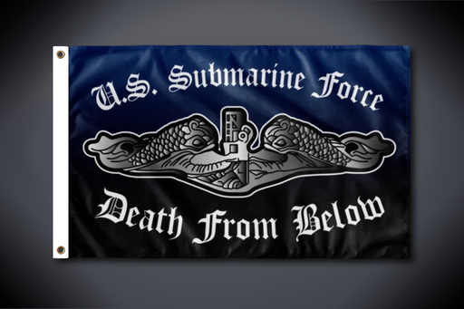 U.S. Submarine Force Death From Below Flag (Side 1 -Single Sided - Outdoor Use)