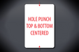 Hole Punch Top & Bottom Centered