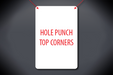 Hole Punch Top Corners