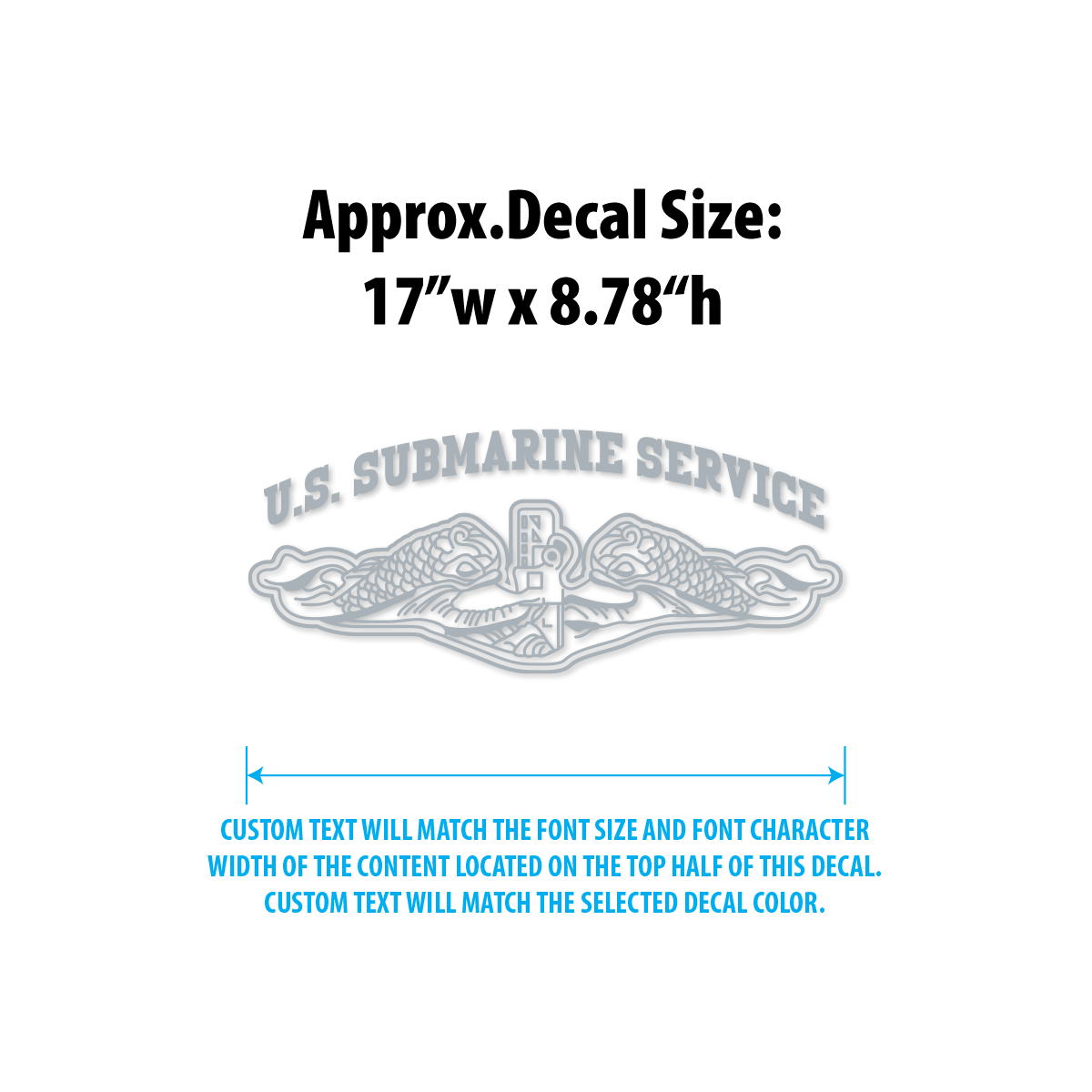 United States Submarine Service Custom Vinyl Cut Decal Collection