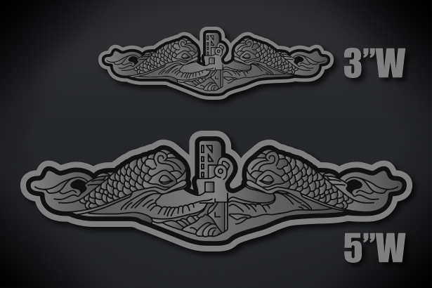 United States Submarine Service Silver Dolphins Decal Options