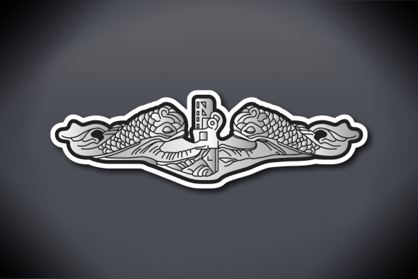 United States Submarine Service Silver Dolphins Vinyl Decal — Silent ...