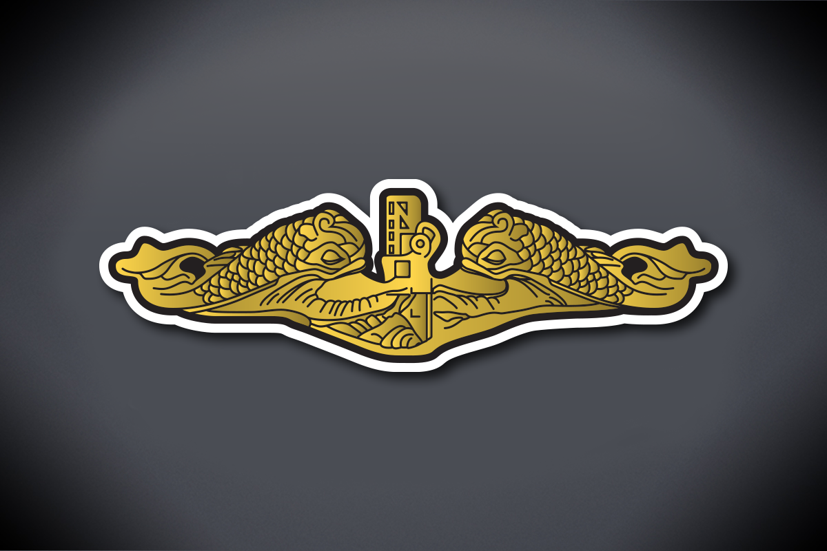 United States Submarine Service Gold Dolphins Vinyl Decal — Silent ...